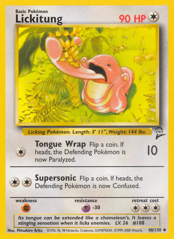 Carta Lickitung 48/130 de Base Set 2
