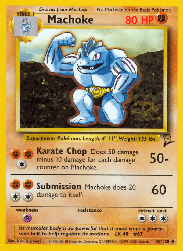 Carta Machoke 49/130 de Base Set 2