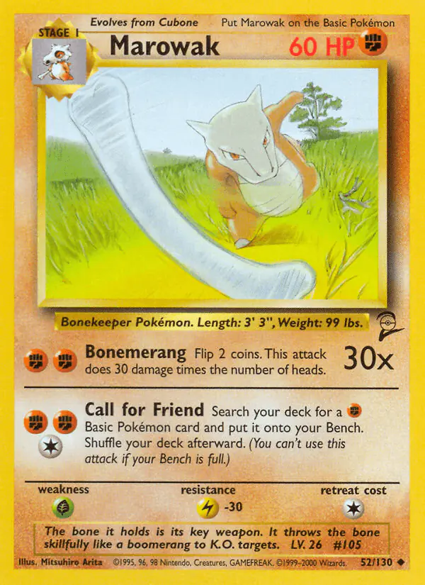Carta Marowak 52/130 de Base Set 2