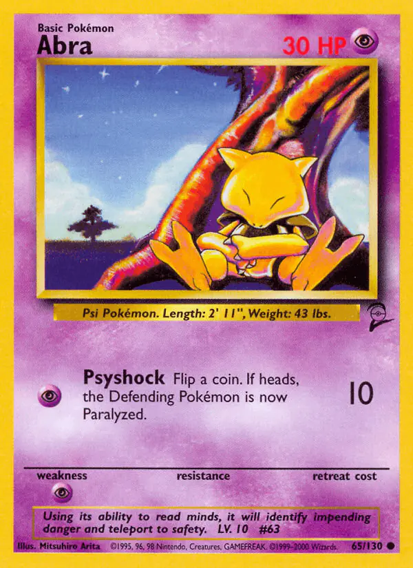 Carta Abra 65/130 de Base Set 2