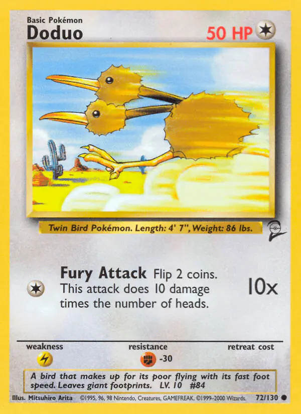 Carta Doduo 72/130 de Base Set 2