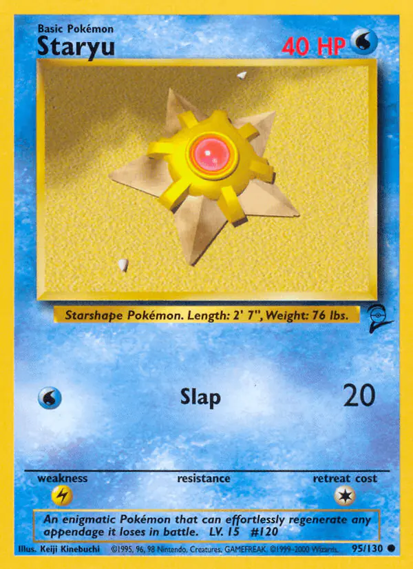 Carta Staryu 95/130 de Base Set 2
