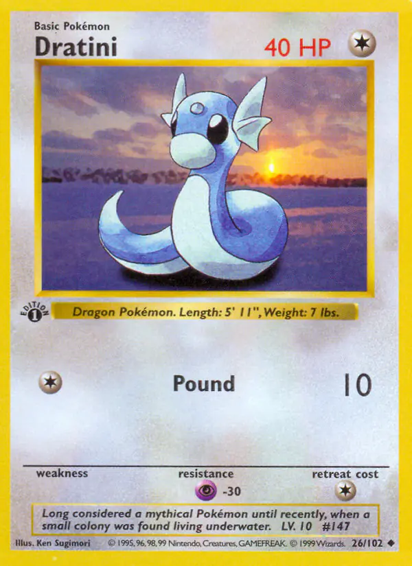 Carta Dratini 26/102 de Base Set