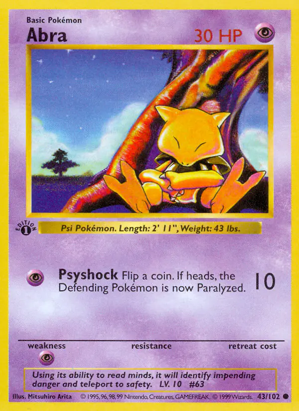Carta Abra 43/102 de Base Set