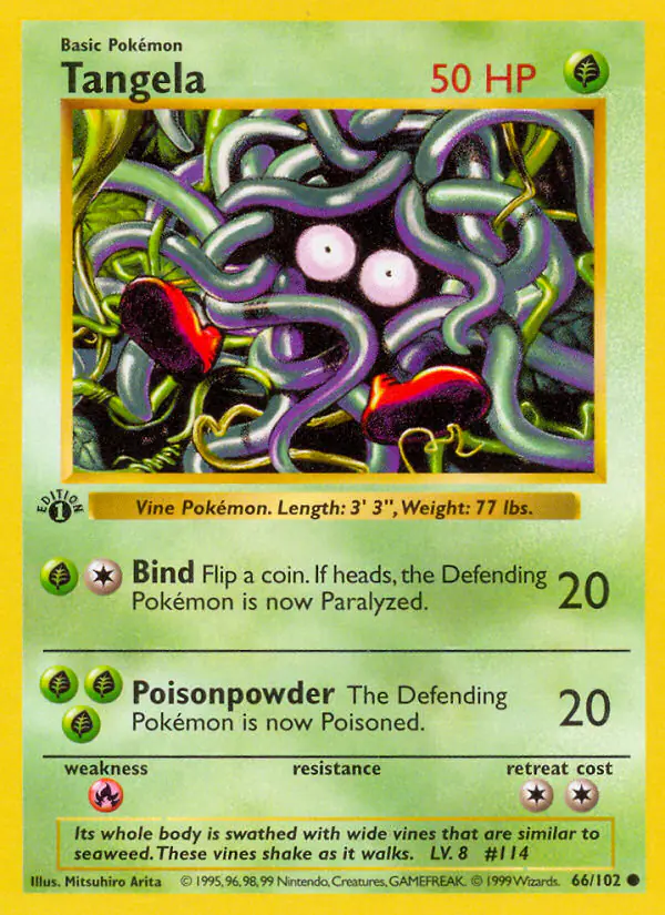 Carta Tangela 66/102 de Base Set