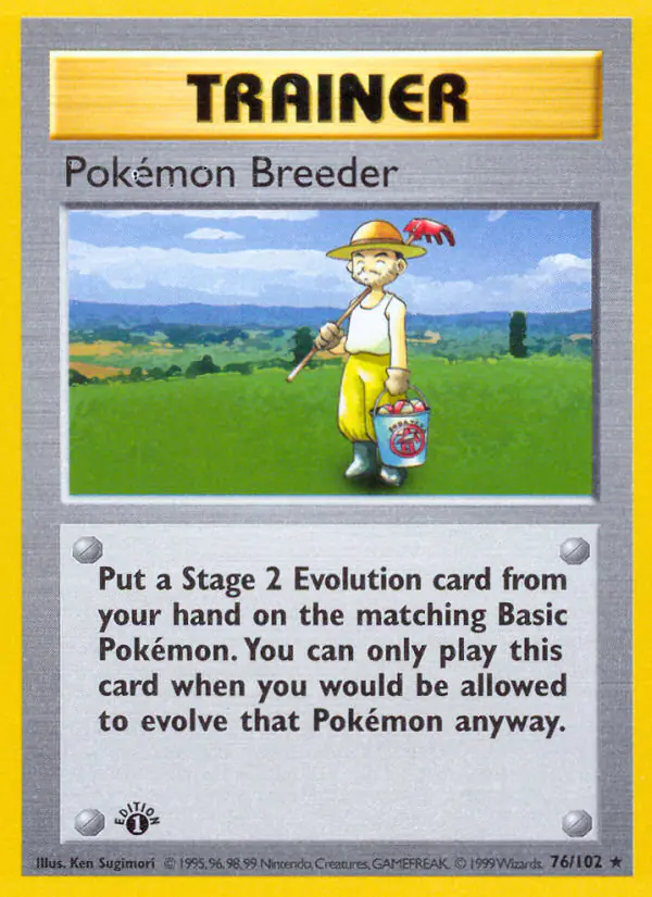 Carta Pokémon Breeder 76/102 de Base Set