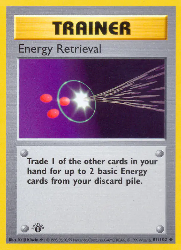 Carta Energy Retrieval 81/102 de Base Set