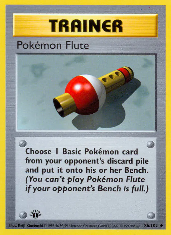 Carta Pokémon Flute 86/102 de Base Set