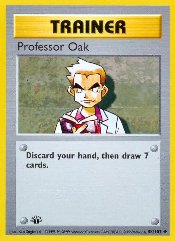 Carta Professor Oak 88/102 de Base Set