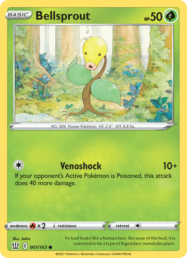 Carta Bellsprout 001/163 de Battle Styles