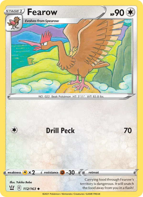 Carta Fearow 112/163 de Battle Styles