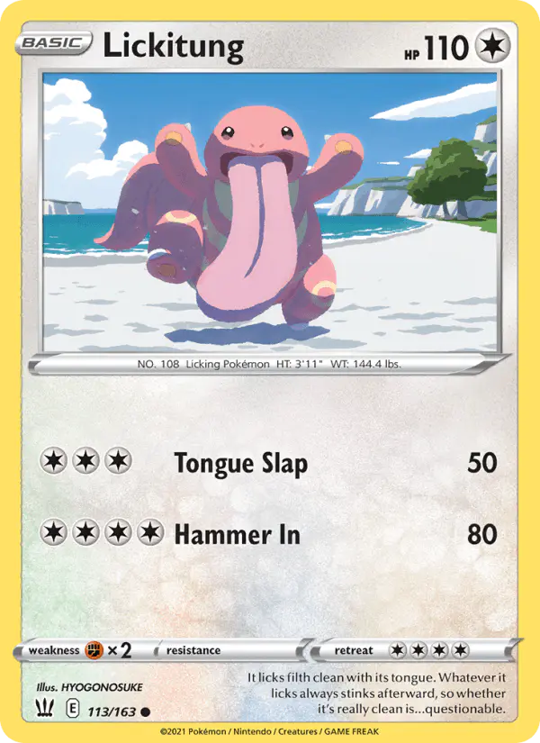 Carta Lickitung 113/163 de Battle Styles