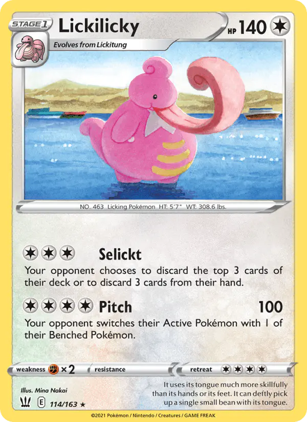 Carta Lickilicky 114/163 de Battle Styles