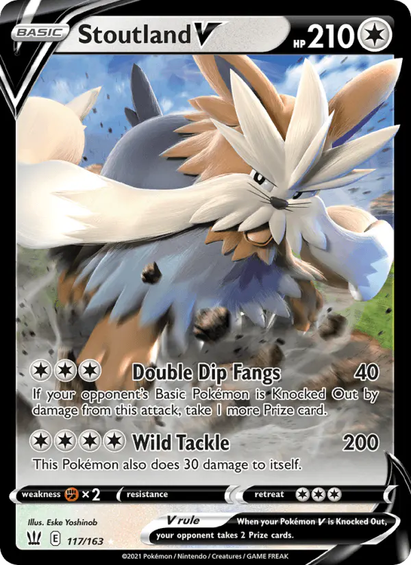 Carta Stoutland V 117/163 de Battle Styles