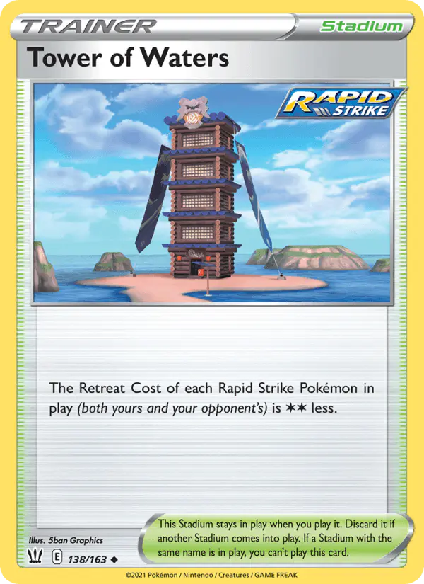 Carta Tower of Waters 138/163 de Battle Styles