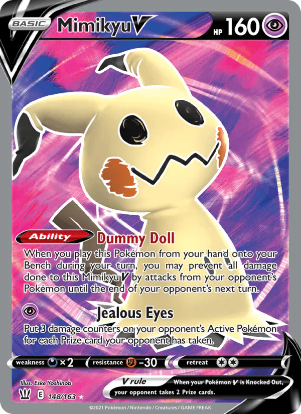 Carta Mimikyu V 148/163 de Battle Styles
