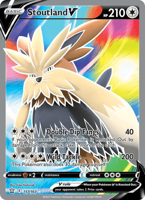Carta Stoutland V 157/163 de Battle Styles