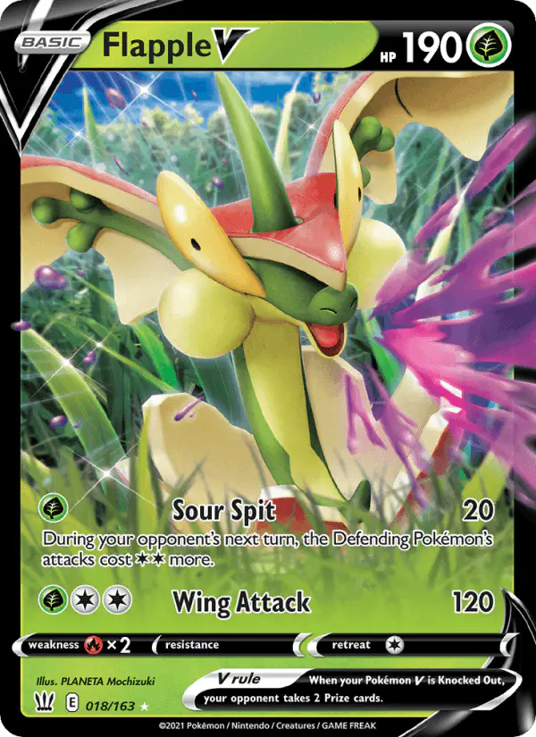 Carta Flapple V 018/163 de Battle Styles