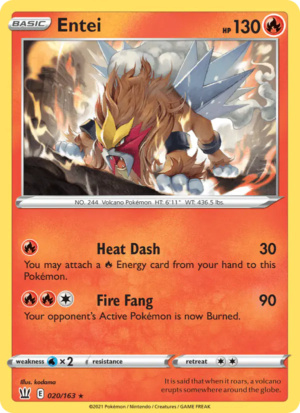 Carta Entei 020/163 de Battle Styles