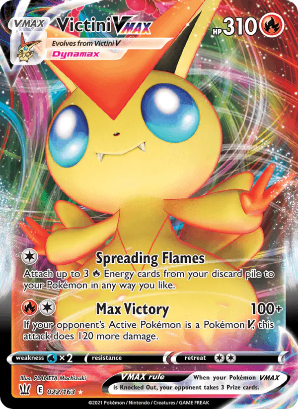 Carta Victini VMAX 022/163 de Battle Styles