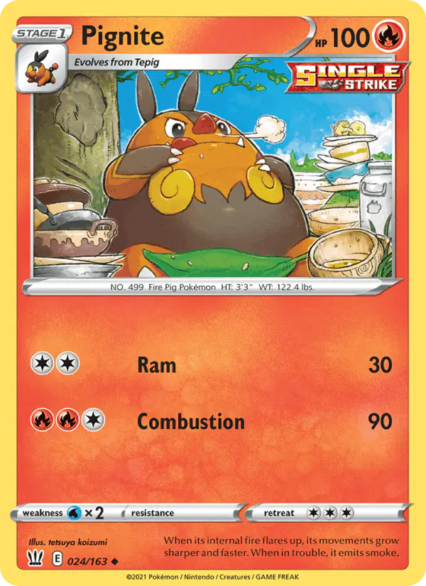 Carta Pignite 024/163 de Battle Styles