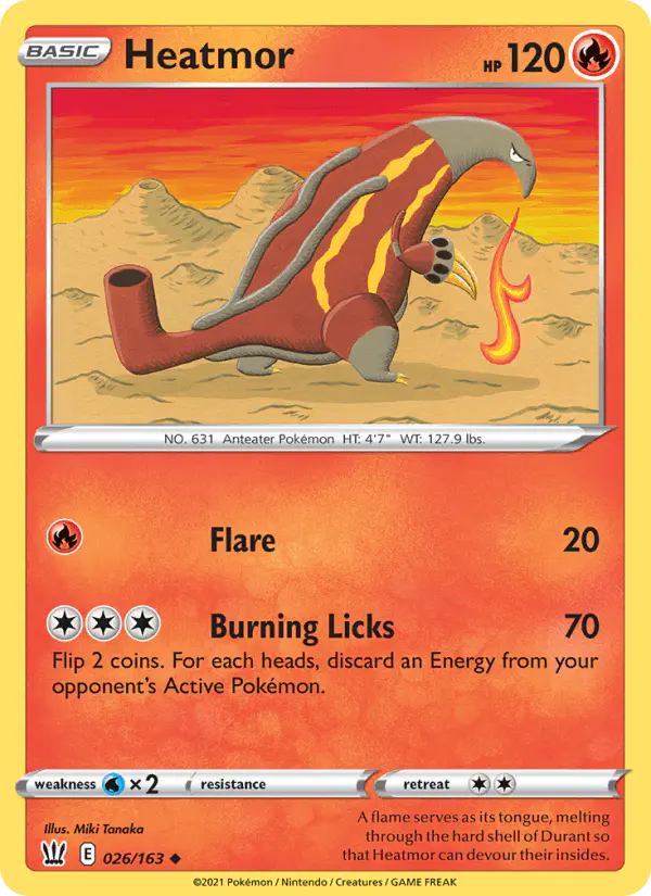 Carta Heatmor 026/163 de Battle Styles