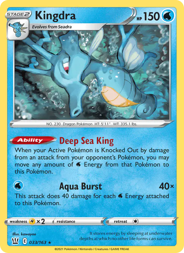 Carta Kingdra 033/163 de Battle Styles