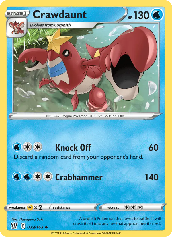 Carta Crawdaunt 039/163 de Battle Styles