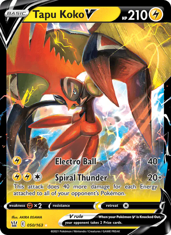 Carta Tapu Koko V 050/163 de Battle Styles
