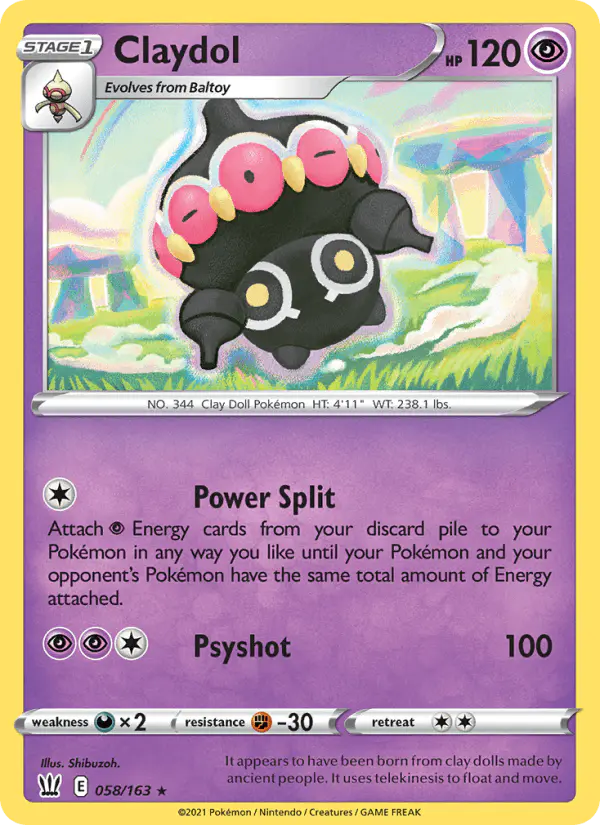 Carta Claydol 058/163 de Battle Styles