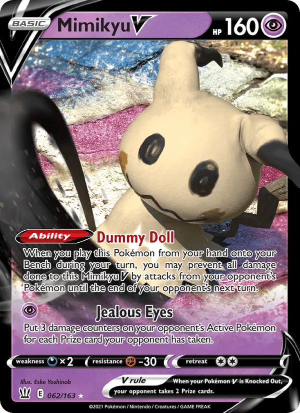 Carta Mimikyu V 062/163 de Battle Styles