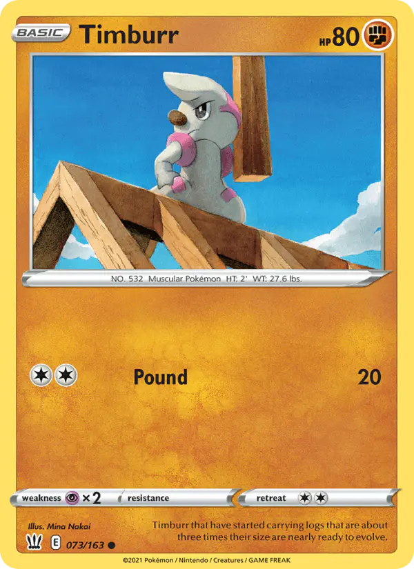 Carta Timburr 073/163 de Battle Styles