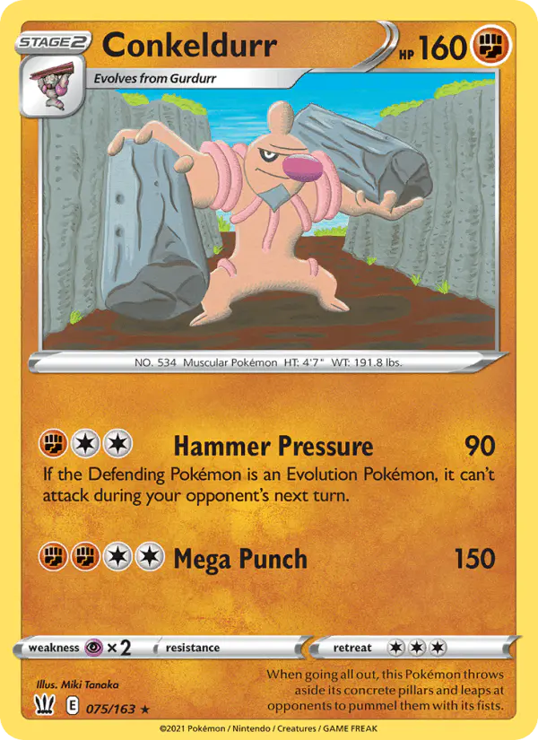 Carta Conkeldurr 075/163 de Battle Styles