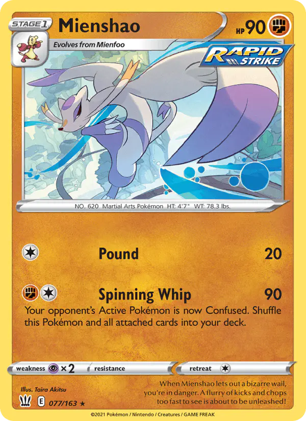 Carta Mienshao 077/163 de Battle Styles