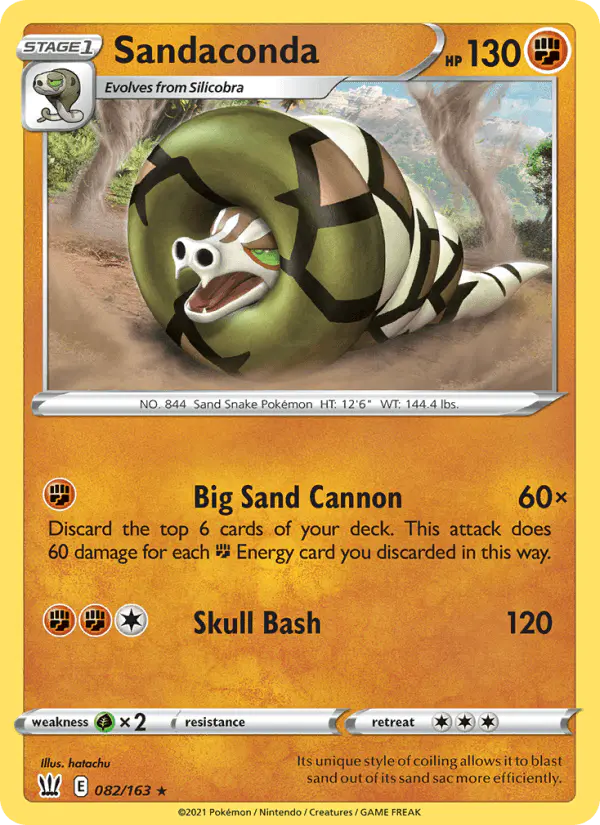 Carta Sandaconda 082/163 de Battle Styles