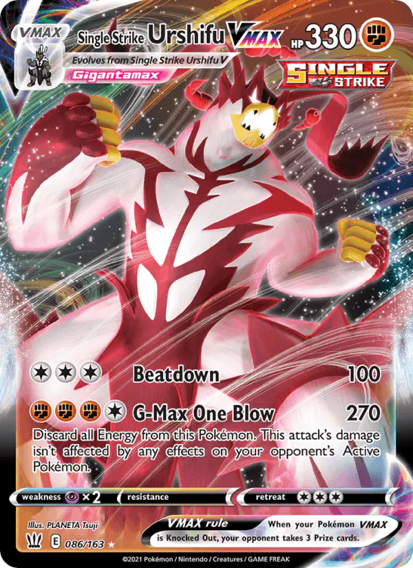 Carta Single Strike Urshifu VMAX 086/163 de Battle Styles