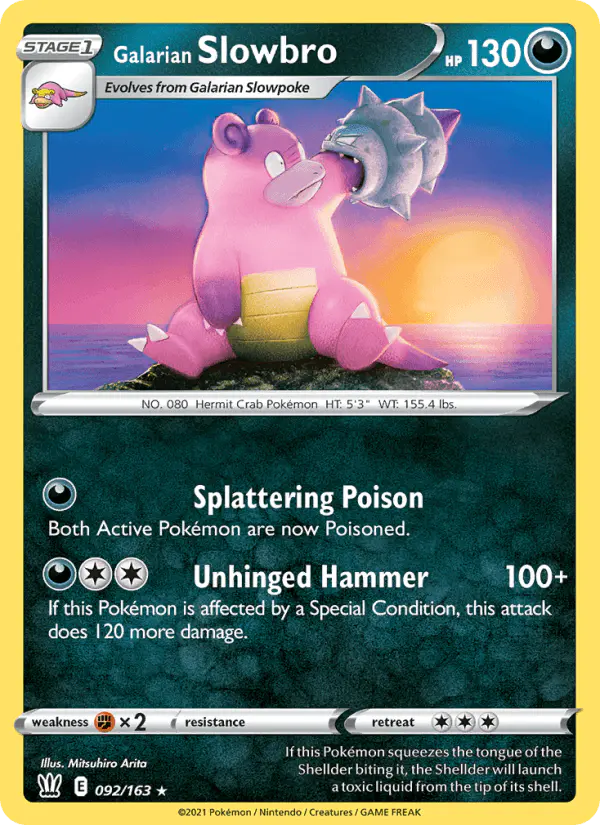 Carta Galarian Slowbro 092/163 de Battle Styles