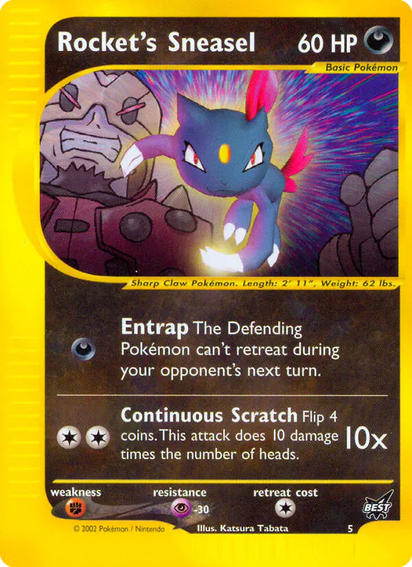 Carta Rocket’s Sneasel 5/9 de Best of game