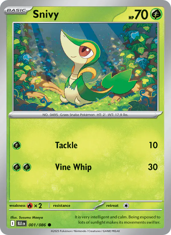 Carta Snivy 001/086 de Black Bolt