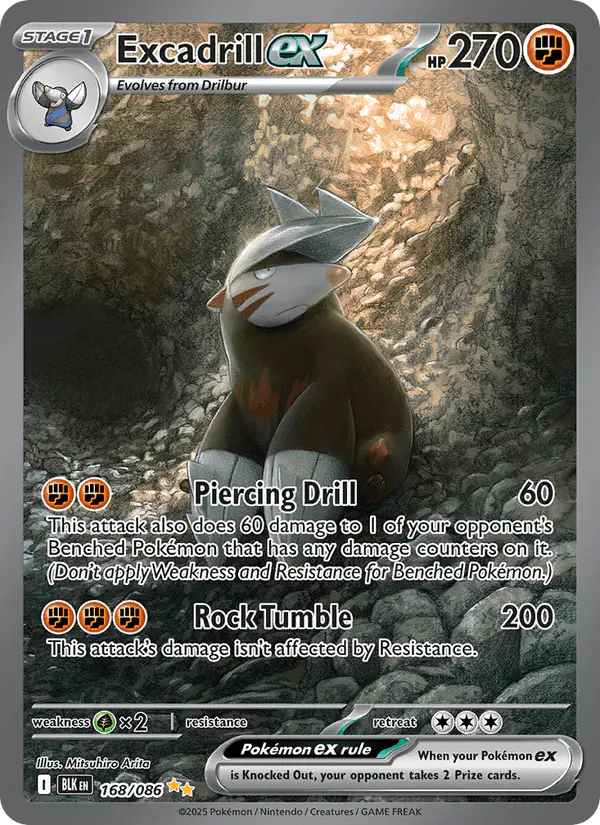 Carta Excadrill ex 168/086 de Black Bolt