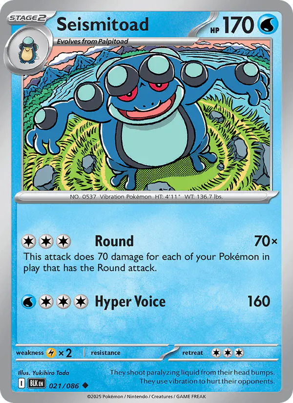 Carta Seismitoad 021/086 de Black Bolt