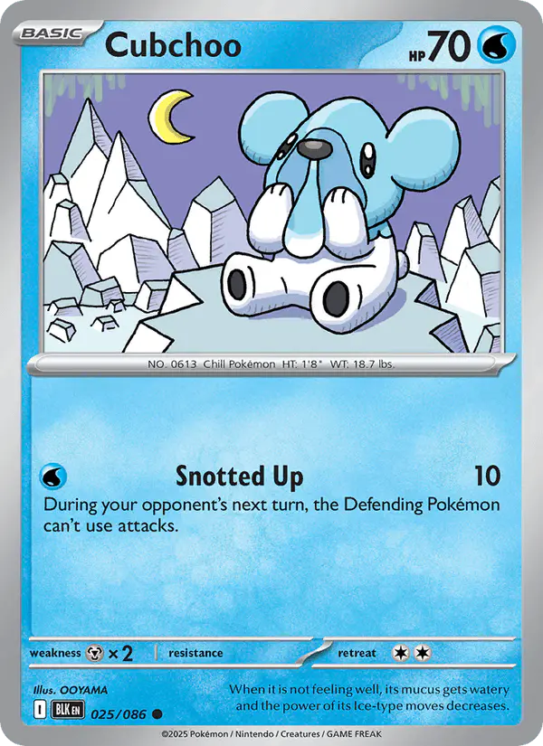 Carta Cubchoo 025/086 de Black Bolt