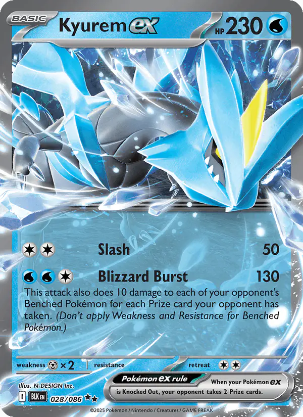 Carta Kyurem ex 028/086 de Black Bolt