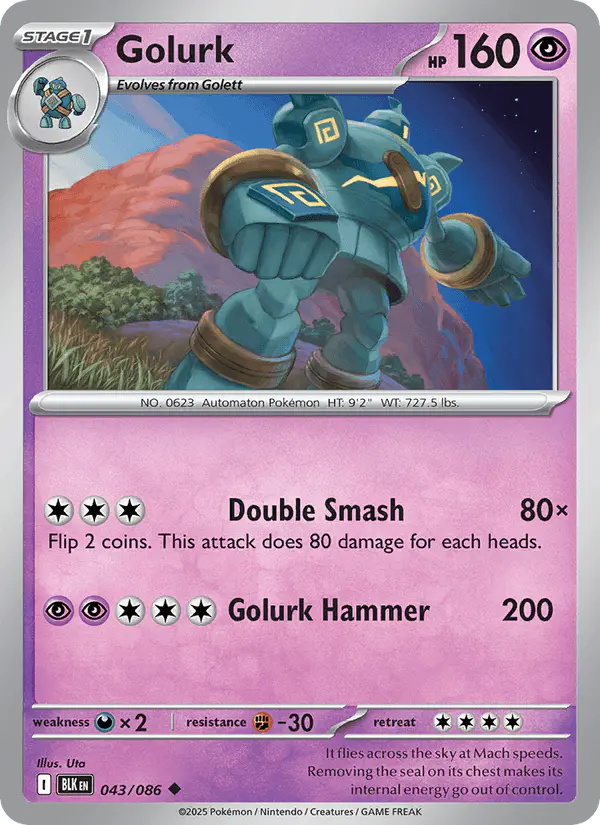 Carta Golurk 043/086 de Black Bolt