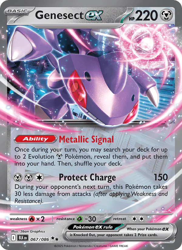 Carta Genesect ex 067/086 de Black Bolt