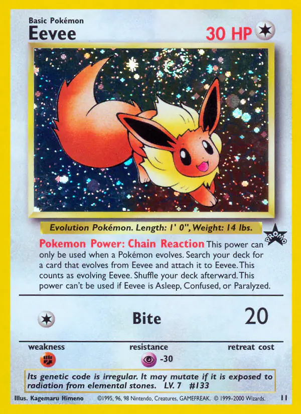 Carta Eevee #11 de Wizards Black Star Promos