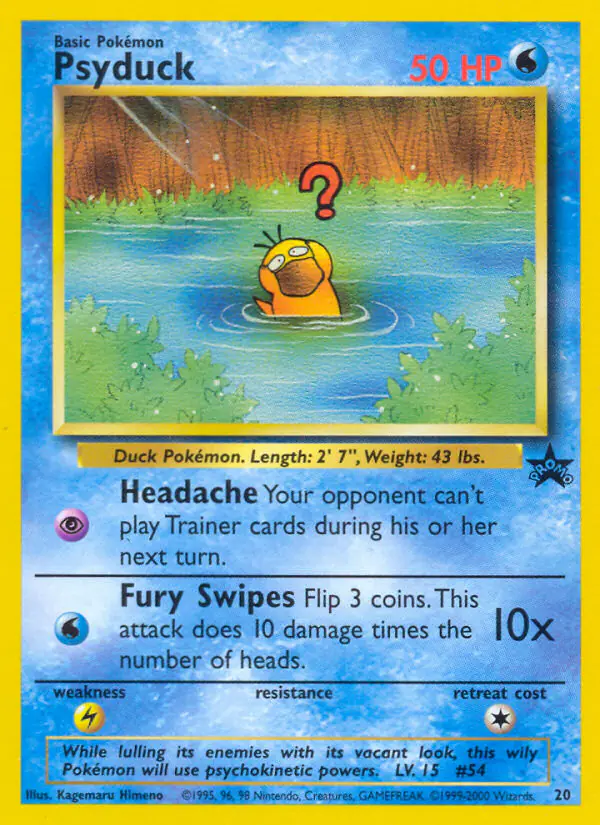 Carta Psyduck #20 de Wizards Black Star Promos