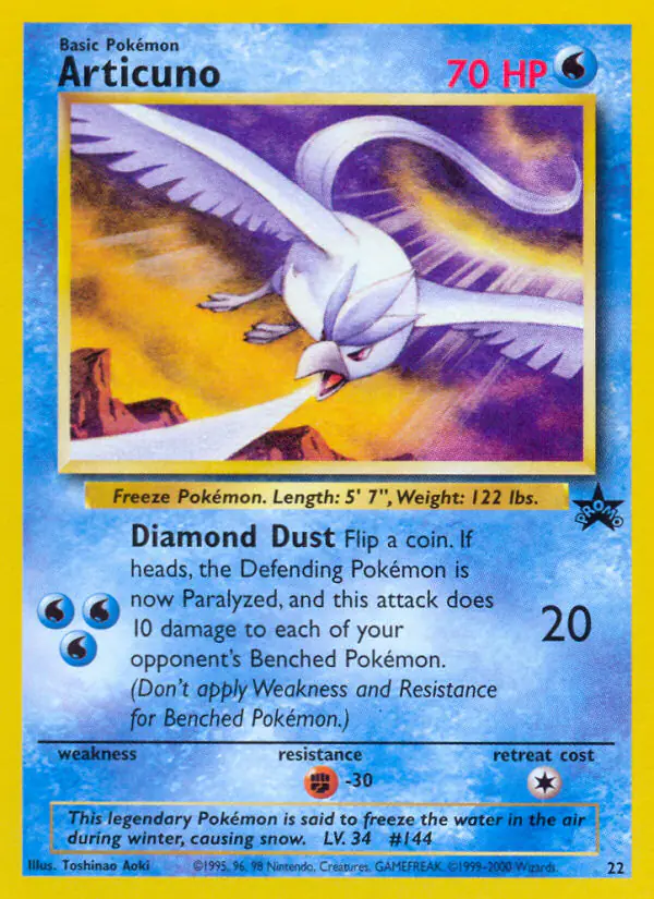 Carta Articuno #22 de Wizards Black Star Promos