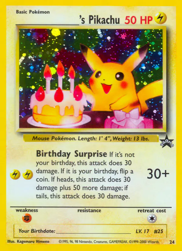 Carta ___________'s Pikachu #24 de Wizards Black Star Promos