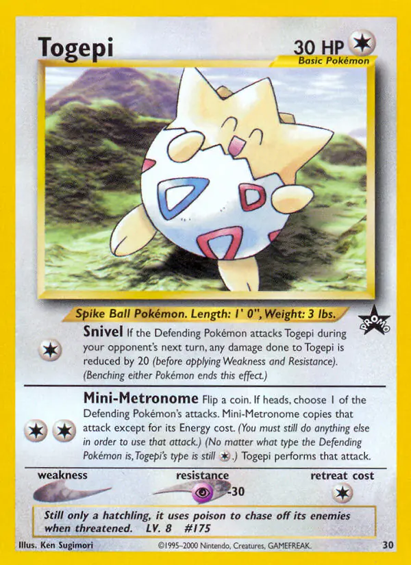 Carta Togepi #30 de Wizards Black Star Promos